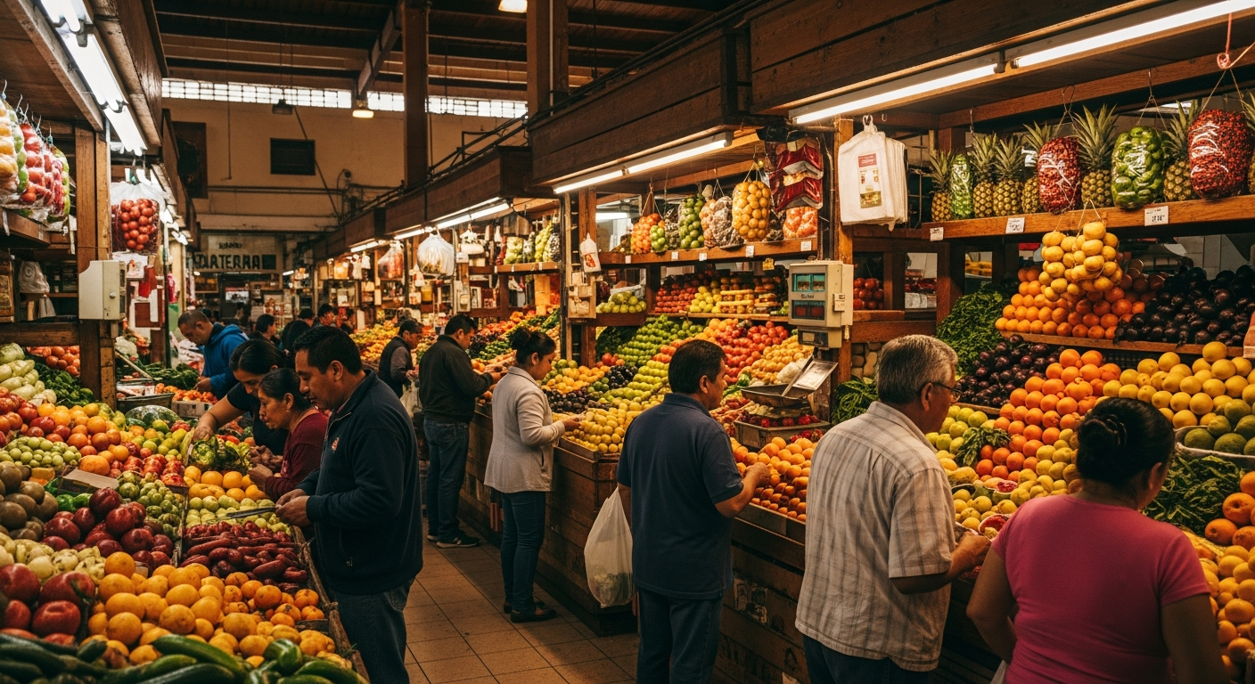 Interior del mercado El Milagro